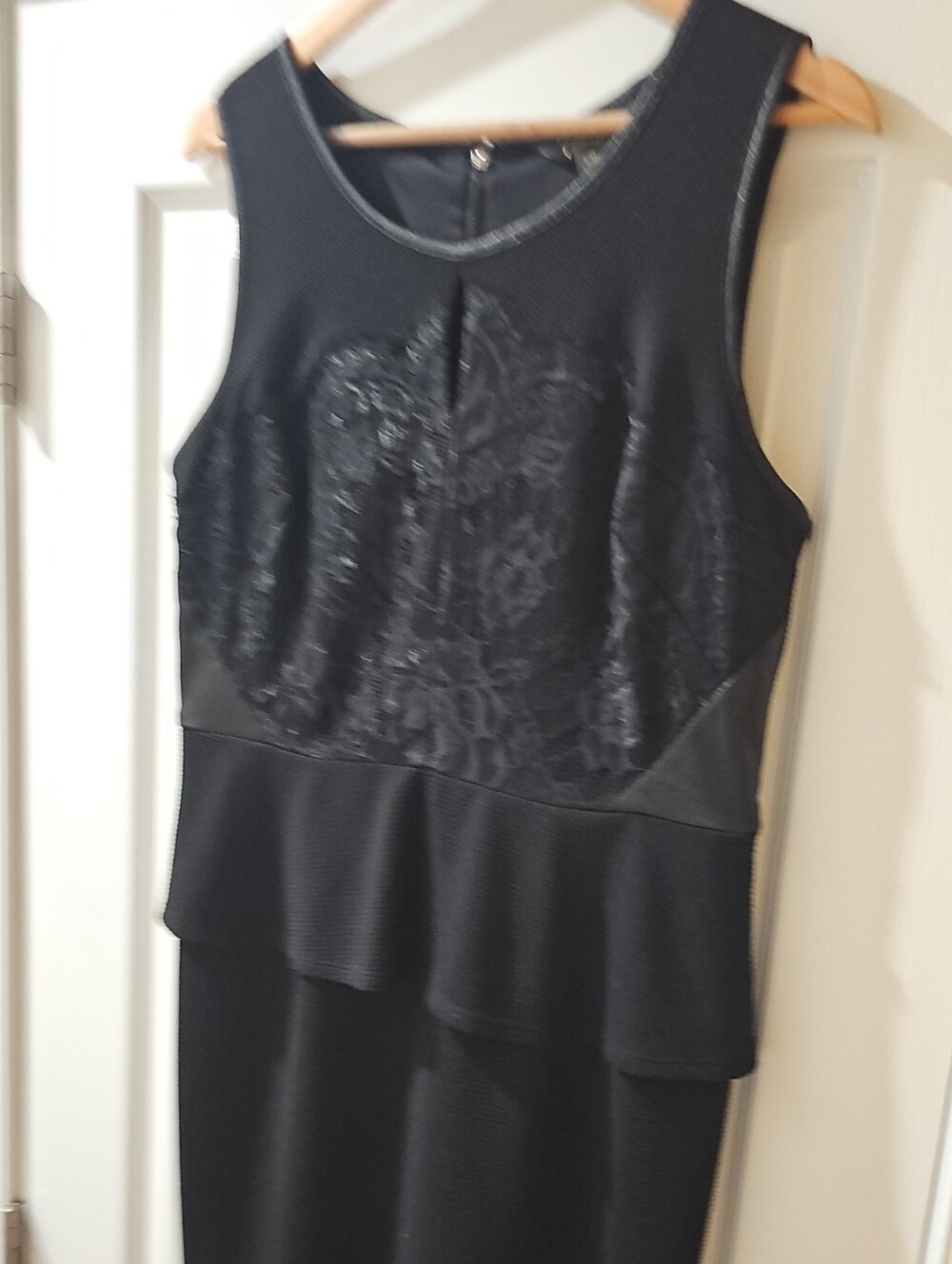 Thalia Sodi Black Lace Peplum Sheath Dress